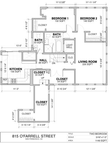 2 Bedroom floor plan